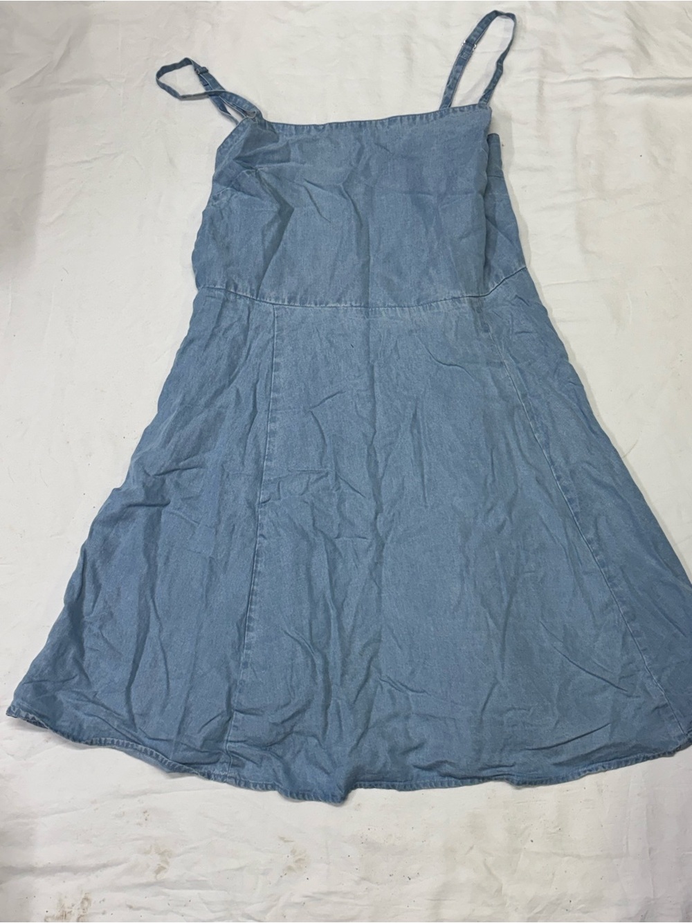 GAP Light Blue Denim-Style A-Line Skirt Dress